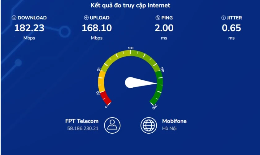 Kiểm tra tốc độ tải về