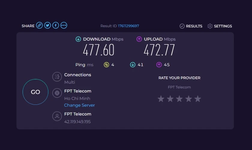 Kiểm tra tốc độ wifi trên máy tính