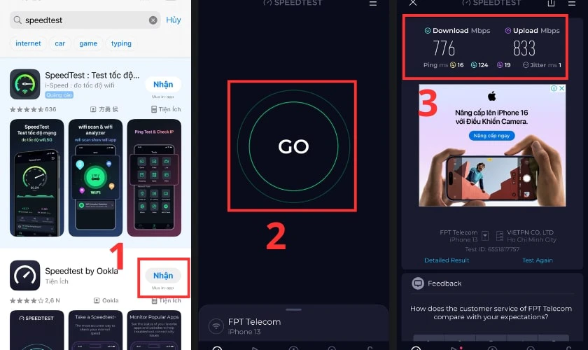 Kiểm tra tốc độ mạng Wifi trên điện thoại