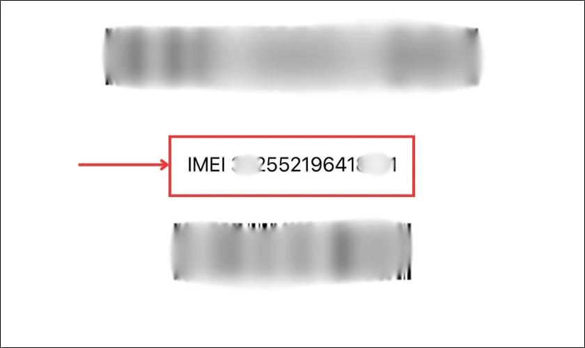 Kéo xuống sẽ thấy số IMEI (gồm 15 chữ số) để xác định xuất sứ iPhone