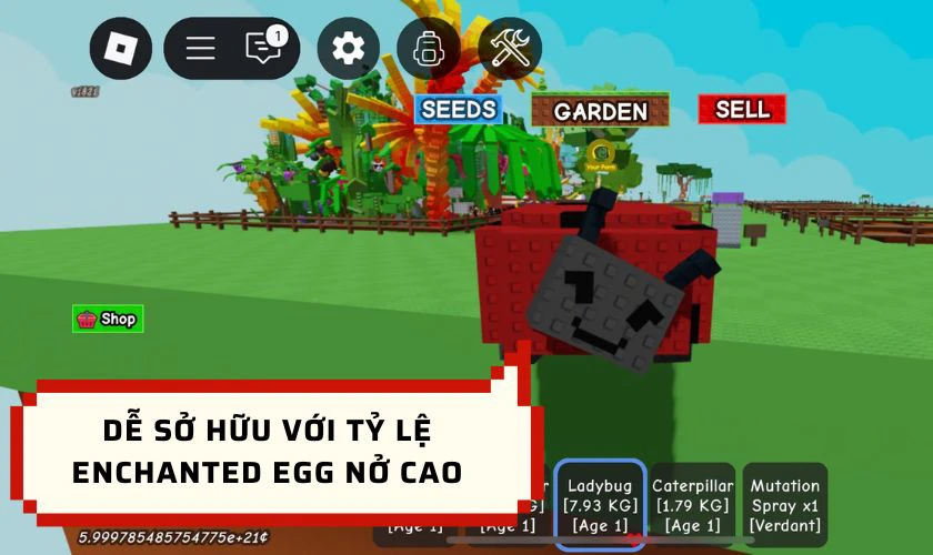 Lợi ích của Ladybug trong Grow a Garden