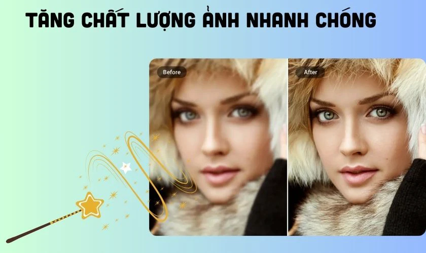 Làm nét ảnh bằng AI giúp tăng chất lượng hình ảnh