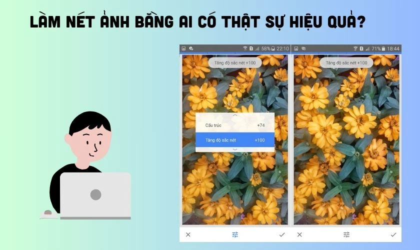 AI hỗ trợ đắc lực cho việc chỉnh sửa và làm nét ảnh