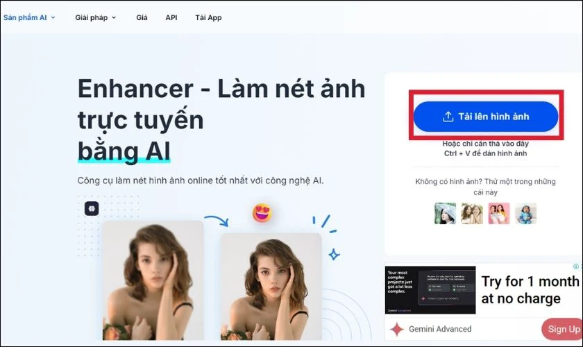 Truy cập Snapedit để làm nét ảnh tự động miễn phí