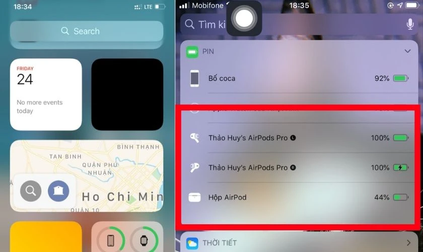 Kiểm tra nhanh tình trạng pin các thiết bị Apple bằng widget Battery