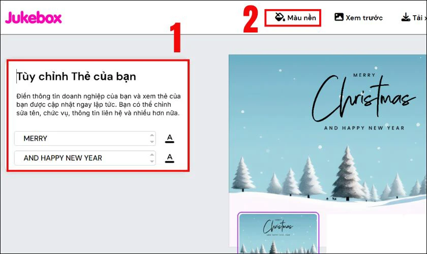 Chỉnh sửa thiệp theo ý thích