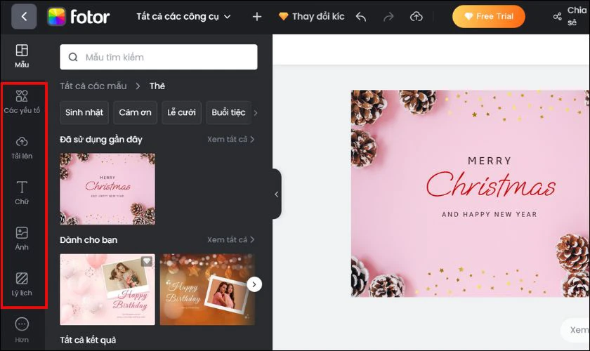 Chỉnh sửa thiệp theo sở thích