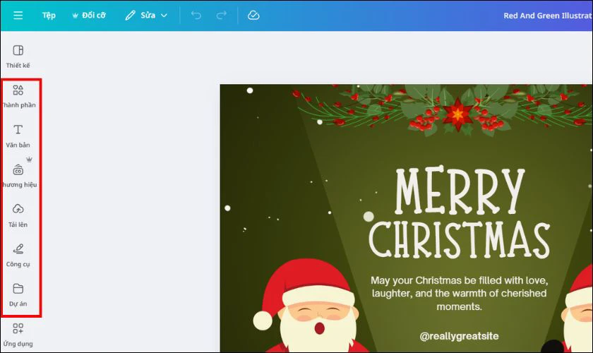 Cách làm thiệp giáng sinh Online bằng Canva