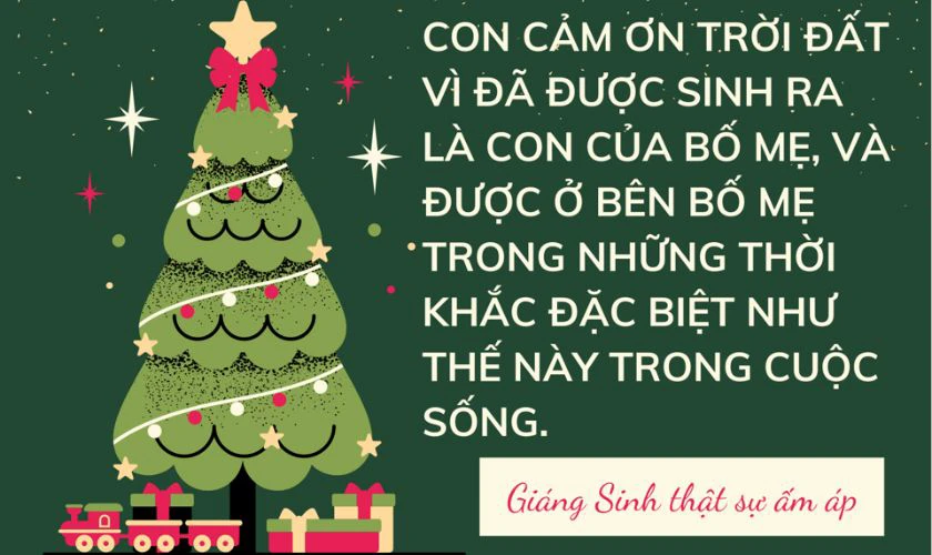 Mẫu thiệp Giáng Sinh ý nghĩa cho bố mẹ