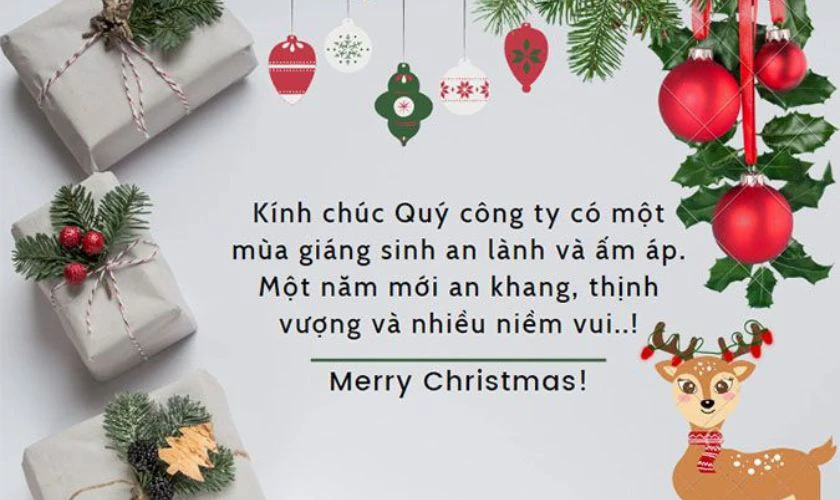 Mẫu thiệp Giáng Sinh online cho công ty