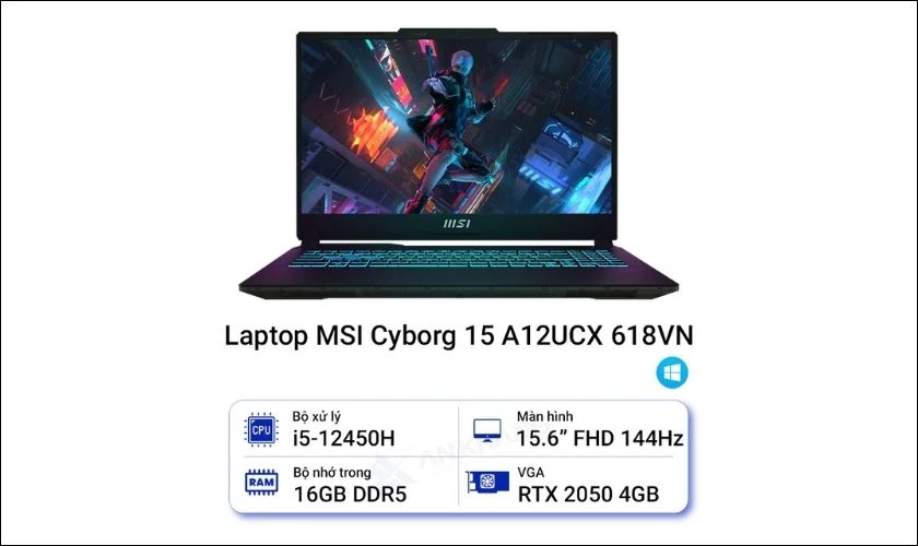 Laptop MSI Cyborg 15 A12UCX-618VN - 15.790.000 đ