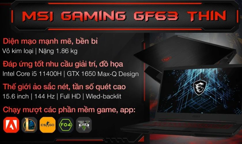 MSI Gaming GF63 Thin 11SC i5
