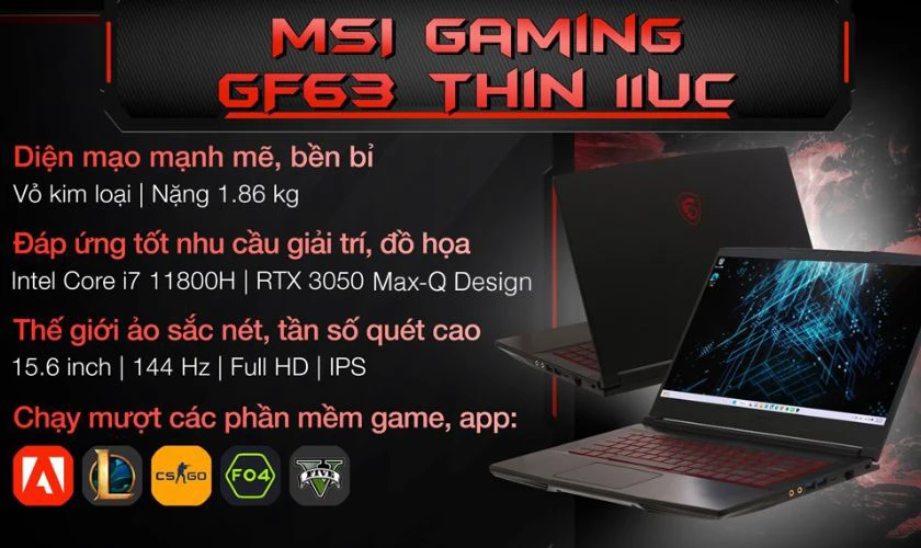 MSI Gaming GF63 Thin 11UC i7