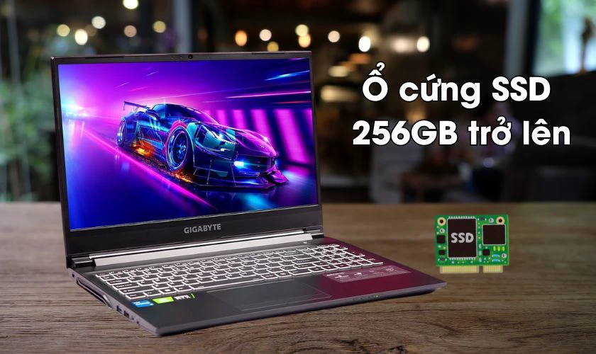 Laptop cho sinh viên ngành điện với ổ cứng từ SSD 256GB là lựa chọn tuyệt vời