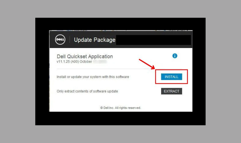 Cài đặt phần mềm Dell Quickset hoặc Dell SupportAssist