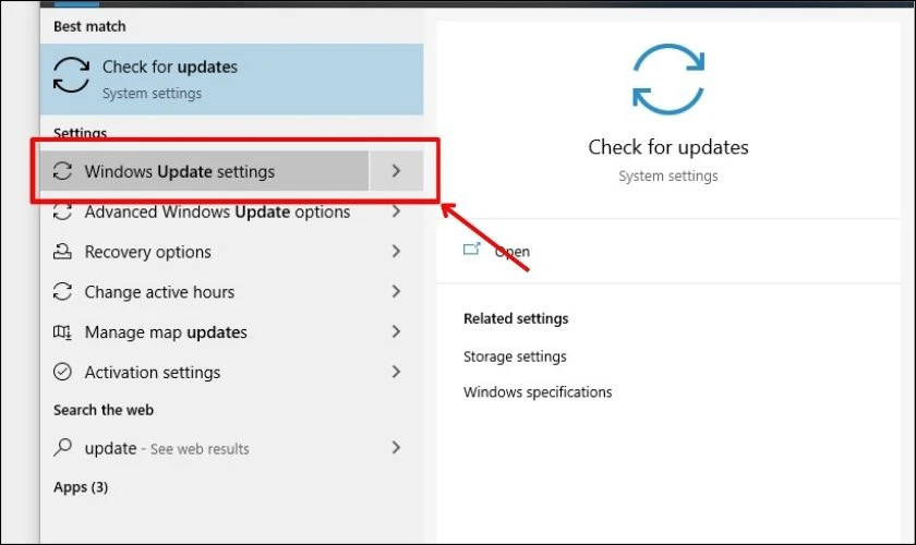 Chạy Windows Update