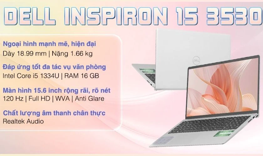 Laptop giá rẻ cấu hình cao cho sinh viên Dell Inspiron 3530
