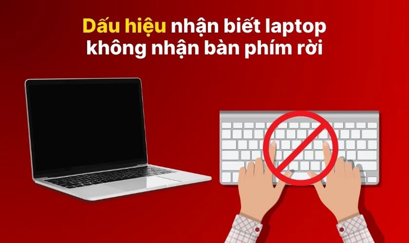 Dấu hiệu nhận biết laptop không nhận bàn phím rời