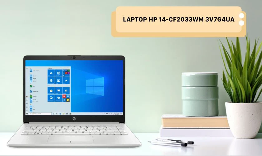Laptop HP 14-CF2033WM 3V7G4UA có thiết kế mỏng nhẹ, giá rẻ dành cho sinh viên