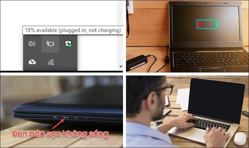 Cách nhận biết laptop sạc không vào pin