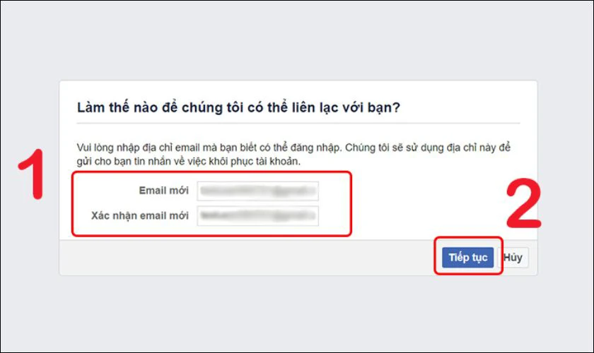 Sử dụng liên hệ tin cậy lấy lại mật khẩu Facebook khi mất số điện thoại và email bước 3