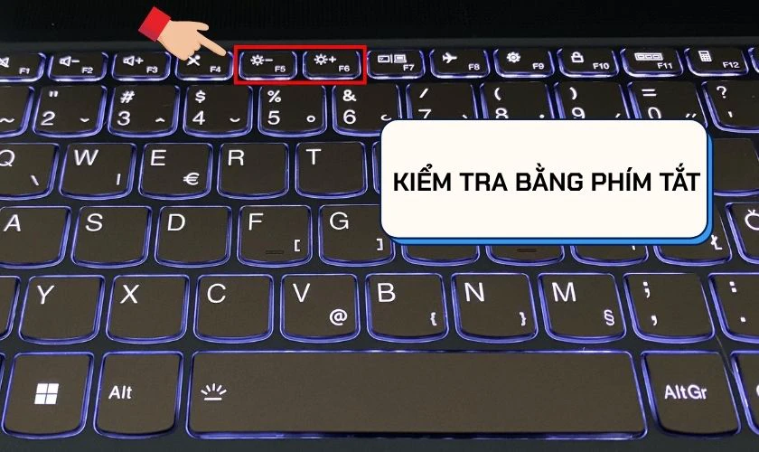 Cách kiểm tra Lenovo Ideapad Slim 3 có đèn bàn phím không