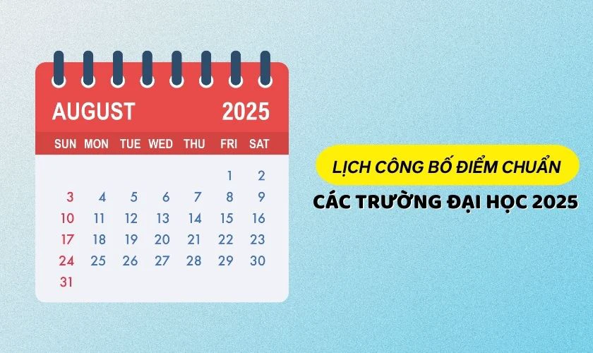 Lịch công bố điểm chuẩn các trường Đại học 2025 trên toàn quốc