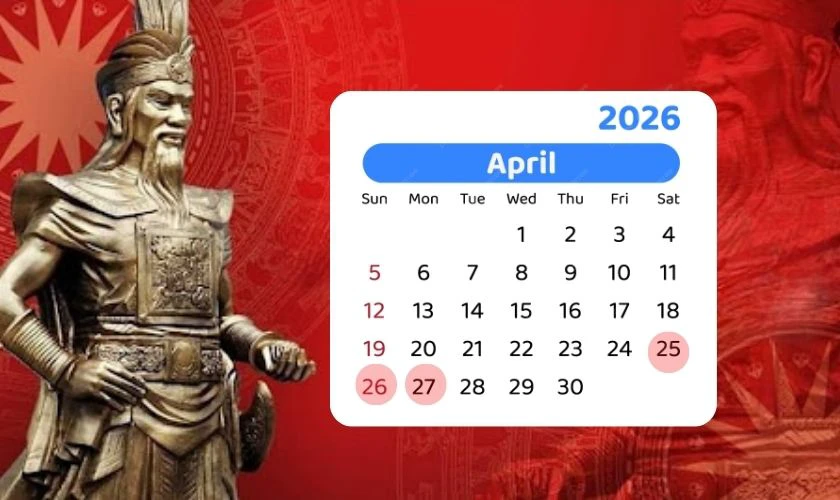 Lịch nghỉ Giỗ Tổ Hùng Vương