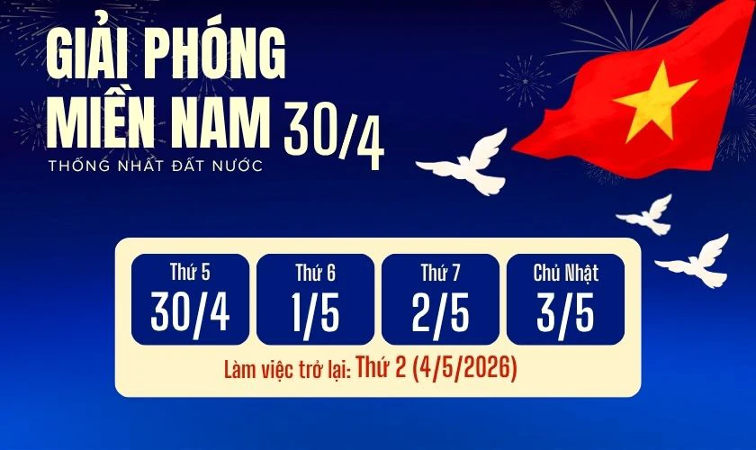 Lễ 30/4 1/5 ngân hàng MB Bank nghỉ mấy ngày