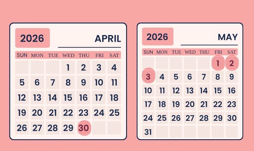 Lễ 30/4 1/5 ngân hàng VPBank nghỉ mấy ngày?