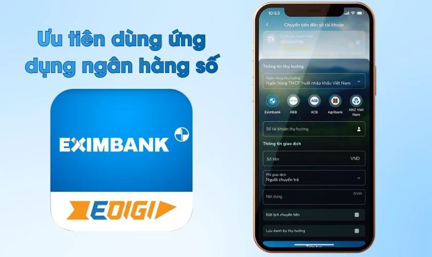 Lưu ý để giao dịch tại ngân hàng Eximbank dịp lễ 30/4 1/5