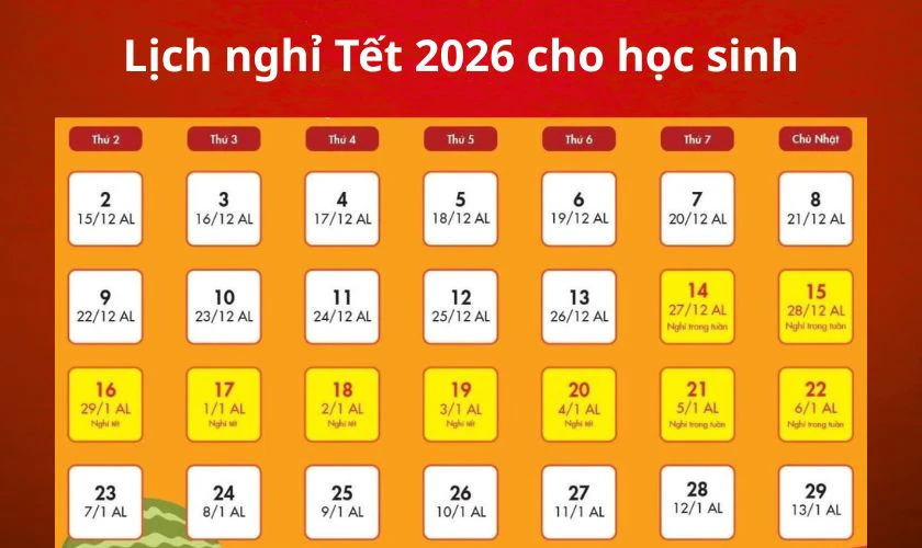 Lịch nghỉ Tết