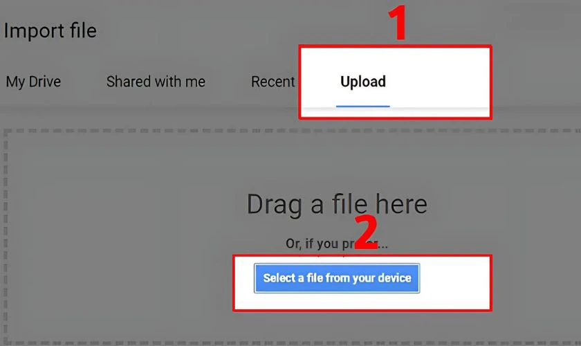 Cách nhập dữ liệu từ file Excel vào Google Sheets