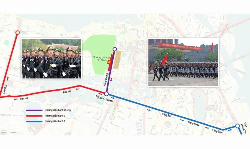 Lộ trình Diễu binh 2/9/2025 như thế nào?