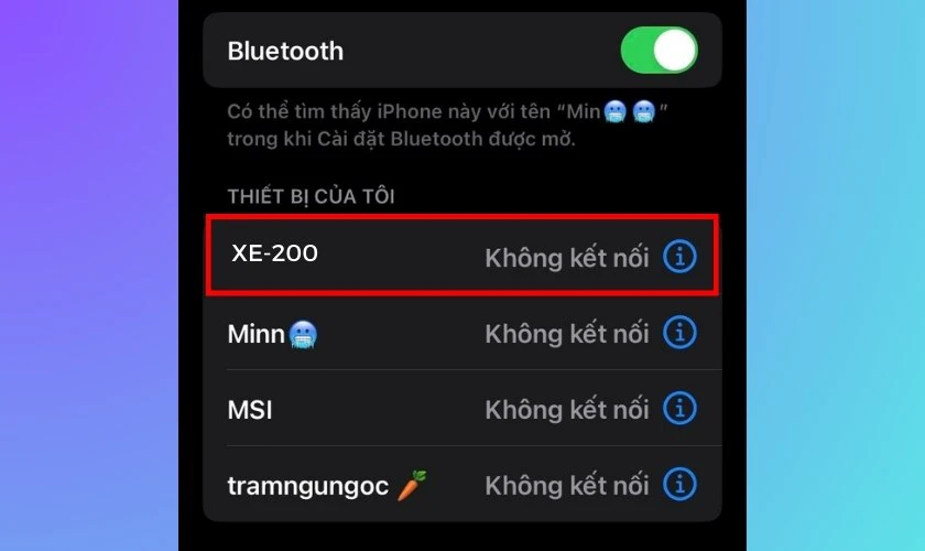 Thực hiện kết nối loa Bluetooth Sony SRS-XE200 với điện thoại