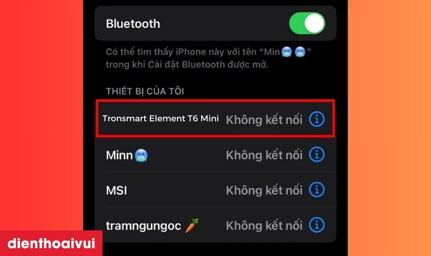 Hướng dẫn kết nối Tronsmart Element T6 Mini 15W với điện thoại
