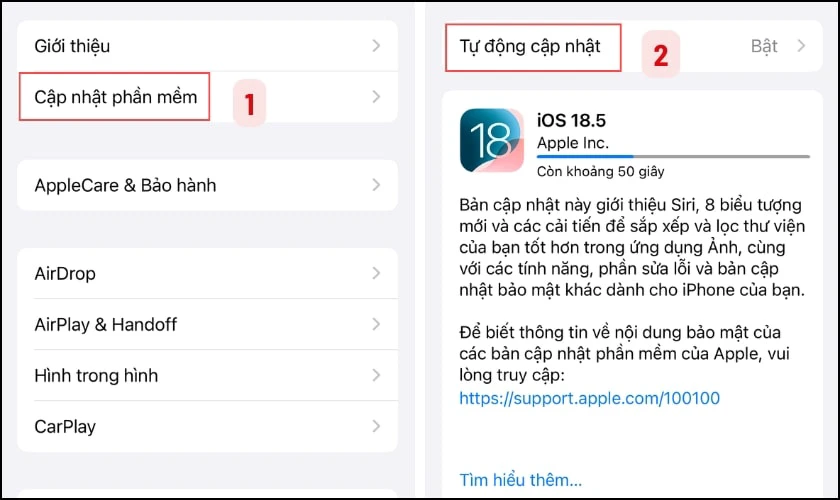 Cập nhật phần mềm