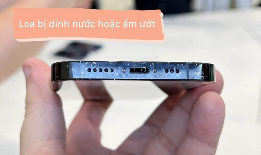 Tại sao loa iPhone 14 Pro Max bị rè - Loa bị ẩm