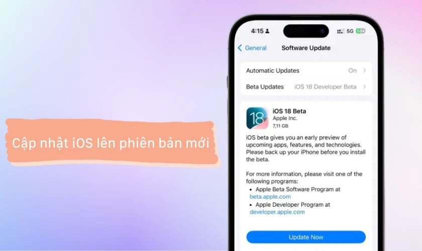 Cập nhật iOS lên phiên bản mới nhất