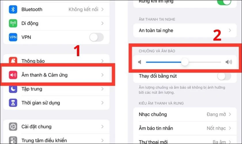 Kiểm tra cài đặt âm lượng