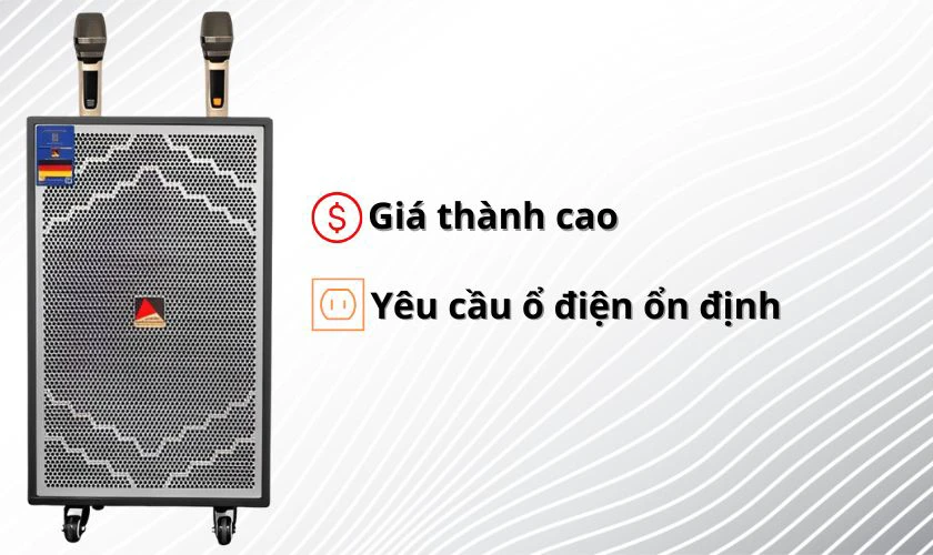 Loa kéo cắm điện trực tiếp có tính di động thấp
