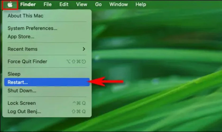 Khởi động lại MacBook