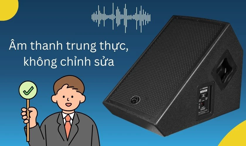 Loa mang đến âm thanh không tạp âm, không có bất cứ chỉnh sửa nào