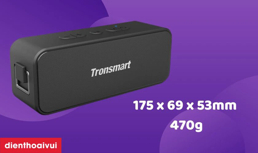 Loa Tronsmart Element T2 Plus 20W Speaker được thiết kế theo dạng hình hộp chữ nhật