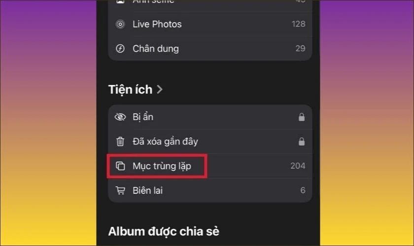 Cách lọc ảnh trùng trên iPhone iOS 18.7