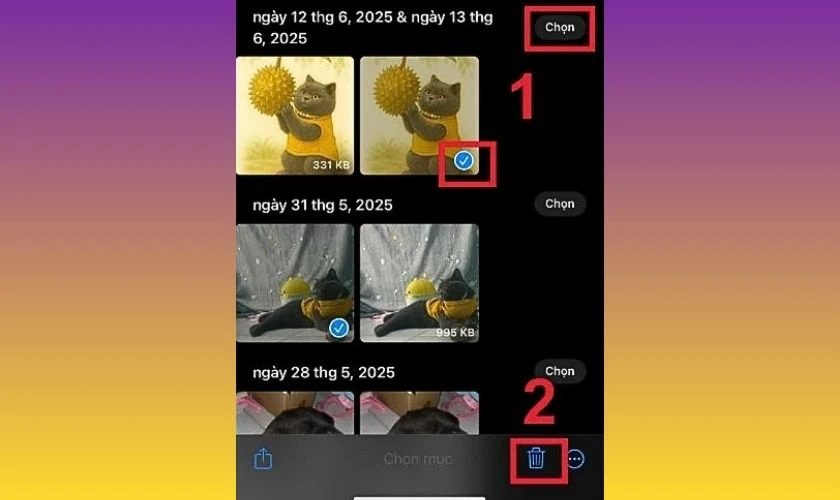 Chọn và xóa ảnh trùng lặp