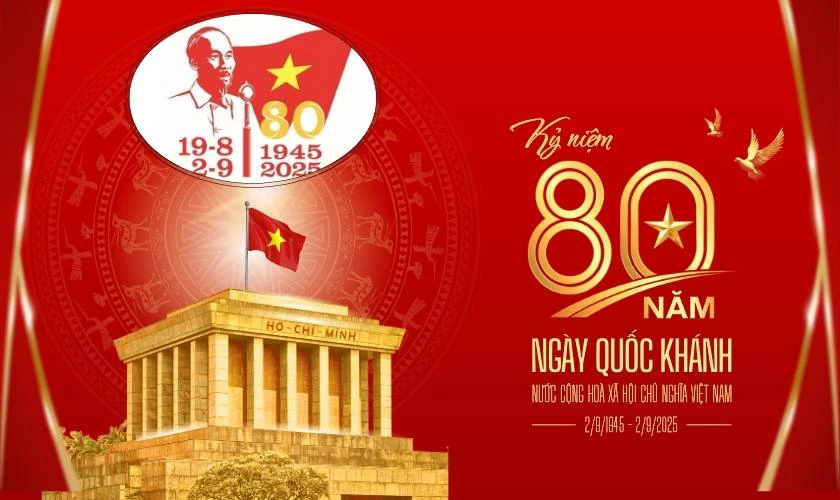 Biểu tượng lễ Quốc Khánh thiết kế đẹp 2025