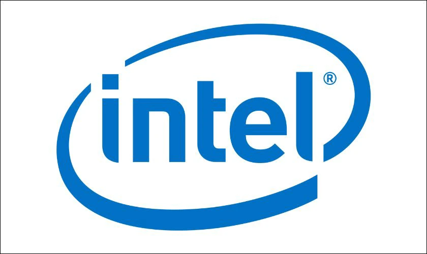 Logo laptop dạng hình học - Intel