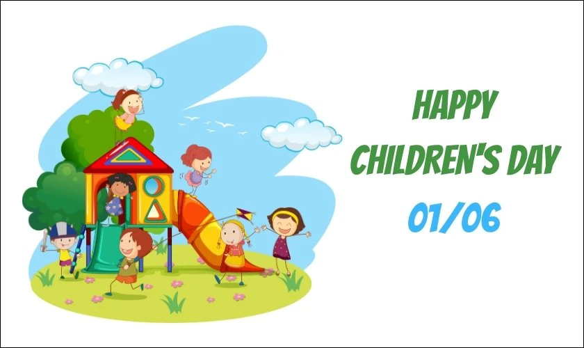 Biểu tượng logo Quốc tế thiếu nhi phù hợp cho trường mầm non