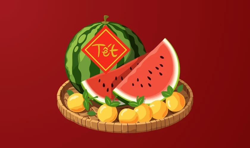 Logo Tết 2026 chủ đề mâm ngũ quả tải miễn phí